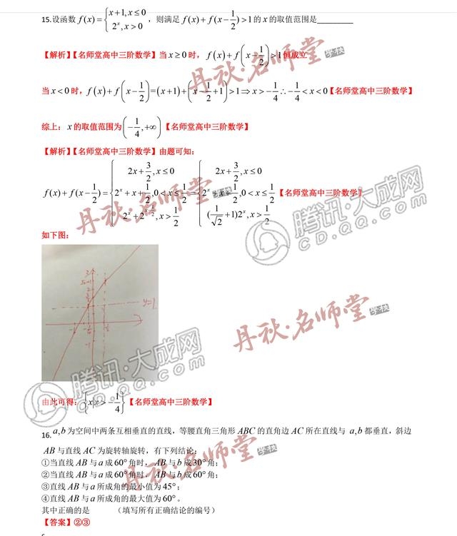 2017年四川高考数学（理科）试题及答案公布