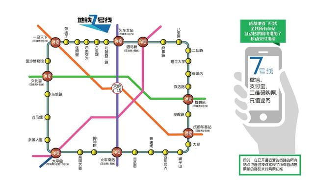 成都地铁7号线仍为2元起价 坐一圈约1小时(图)